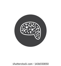 Brain illustration vector icon Logo of idea,think design template 