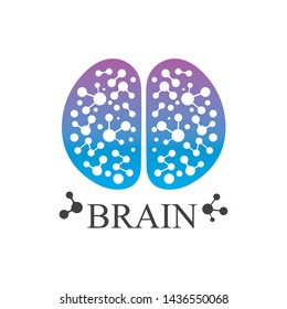 Brain illustration vector icon Logo of idea,think design template 