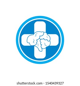 Brain illustration vector icon Logo design template