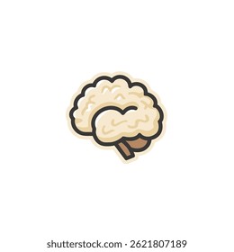 Brain illustration visualizes science on white