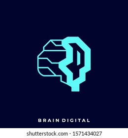 Brain Imagination Illustration Vector Template. Suitable for Creative Industry, Multimedia, entertainment, Educations, Shop, and any related business