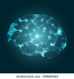 Brain Impulses | Mesh Vector Design | EPS10 Futuristic Technology Concept