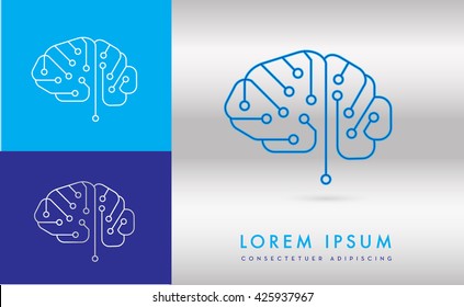 BRAIN INCORPORATED WITH DIGITAL CIRCUIT , LOGO / ICON 