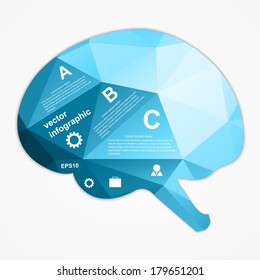 Brain infographic. Vector illustration.
