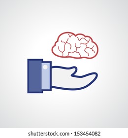 brain infographic,business concepts  in hand vector