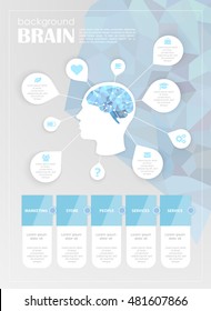 Brain infographics design