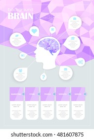 Brain infographics design