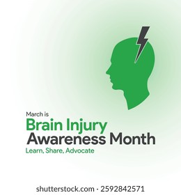Brain Injury Awareness Month 2025 Creative banner poster social media post background template postcard vector