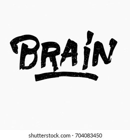 Brain Ink Hand Lettering Modern Brush Stock Vector (Royalty Free ...