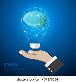 The brain innovative lamp. Big idea