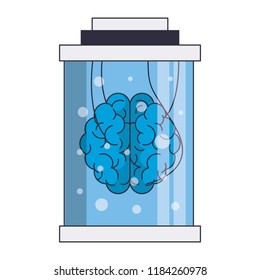 Brain inside flask