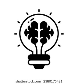 Lámpara de cerebro interior que muestra el pensamiento innovador concepto moderno vector