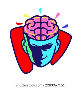 Ilustración de caracteres de inteligencia cerebral #2