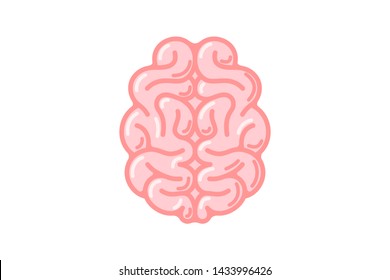 Brain intelligence mind sign. Central nervous system organ icon. Vector illustration