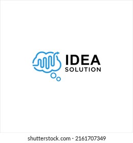 brain intelligent logo, financial solution logotype