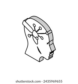 brain interface device future technology isometric icon vector. brain interface device future technology sign. isolated symbol illustration