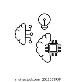 Brain Interface vector icon ready to use vector illustration
