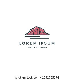 Brain Island Logo Design Template
