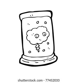 brain in jar cartoon