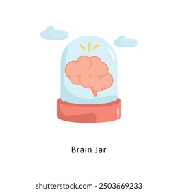 Brain Jar Vector Flat Icon Design illustration Symbol on White background EPS 10 File