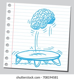 Brain jumping on a trampoline