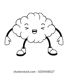 brain kawaii character icon