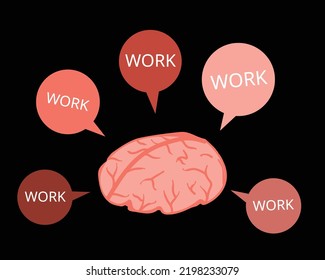 brain keep thinking about work and feel stressed