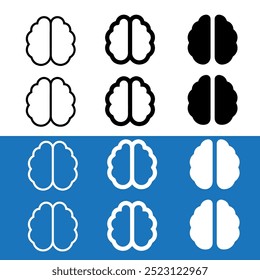 Brain Kit icon. Box containing a brain and its user manual in a polystyrene packaging	