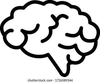 Brain and knowledge vector icon