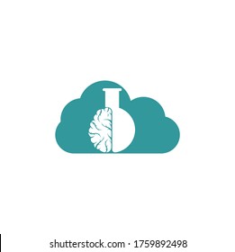 Brain Lab cloud shape concept Logo design.	