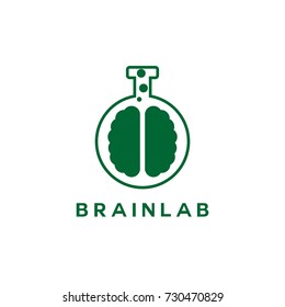 Brain lab icon. Brain logo