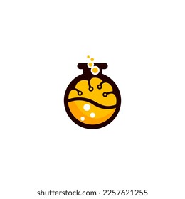 brain laboratory vector logo design