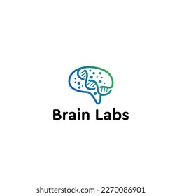 Brain labs logo design vector