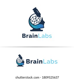 Logo und Symbolvorlage für Brain Labels