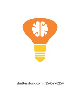 brain lamp logo design inspiration