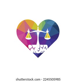 Brain law vector logo design. Smart law firm logo concept.