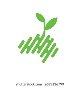 brain leaf abstract logo modern style