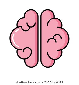 Brain learning icon, Outline symbol icon. Editable vector stroke.