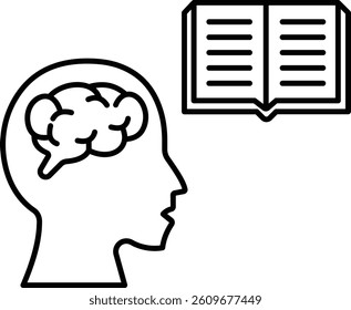   Brain learning  illustration with isolated background 