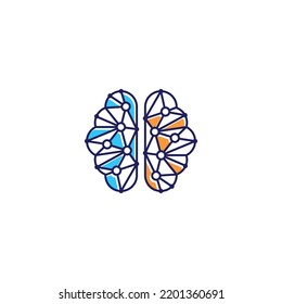 brain left right think dot connection