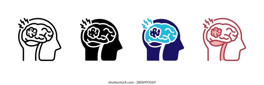 Brain Lesion Icons, Multi Style Icon Set