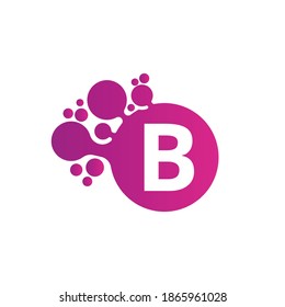 Brain letter B logo. Brain connect logo, icon design ready to use.