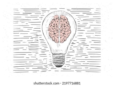 A brain in a light bulb