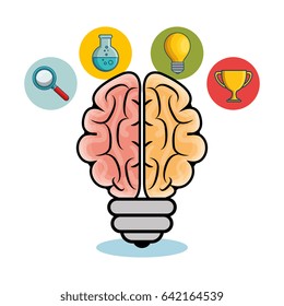 Brain and light bulb design
