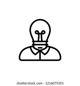 Brain light bulb icon