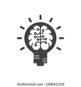 Brain in the light bulb as a metaphor for idea