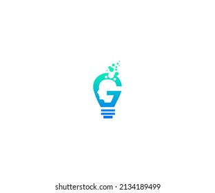 Brain Light Logo Design vector Template