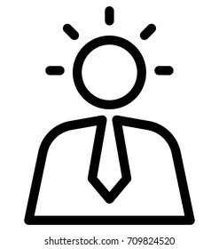 Brain Light Vector Icon