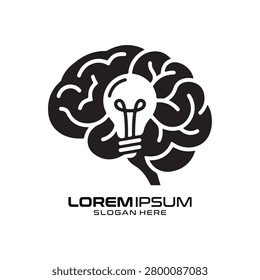 Brain Lightbulb logo illustrates a creative synthesis of human intellect and illuminated inspiration, featuring a stylized brain shape seamlessly integrated with a glowing lightbulb filament, making it ideal for educational platforms, creative agencies, research institutes, or innovative tech companies looking for a design that symbolizes intelligence, discovery, knowledge, and brilliant ideas.