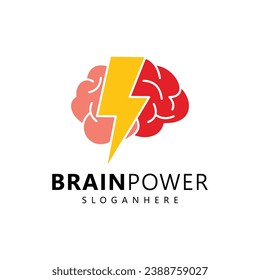 Brain and lightning logo design inspiration.